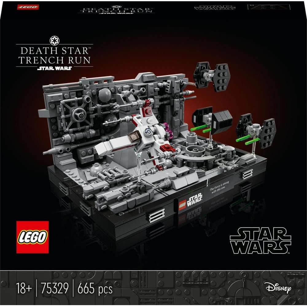 LEGO Star Wars 75329 Set diorama della corsa alla trincea della Morte Nera, kit modello X-Wing per adulti di Luke Skywalker, gadget per i fan di Una nuova speranza, decorazione della stanza, set da costruzione regalo Besuche den LEGO-Store