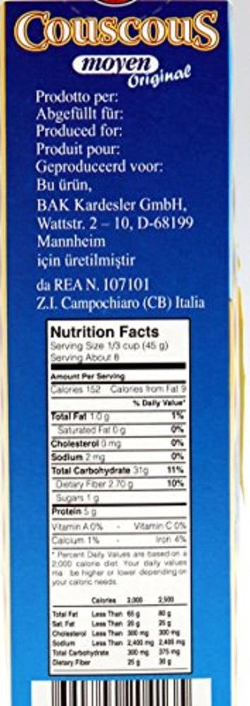 Couscous Moyen Originale, 0,5 kg
