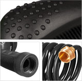 Relaxdays Tubo a Spirale Allungabile Fino a 10 Metri Tubo Flessibile da Giardino con Spruzzatore 7 Tipi di Getto Nero