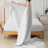Trapunta estiva 155X220 Trapunta estiva leggera Trapunte 90 GSM Trapunta 155X220Cm Trapunta sottile Utilizzabile senza fodera Trapunta rinfrescante Morbida Accogliente Bianca Trapunte e Trapunte Naty Shop