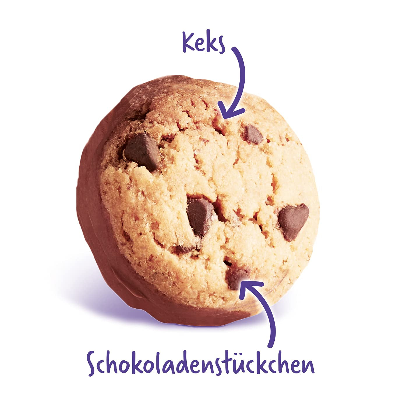 Milka Mini Cookies 8 x 110 g, Mini biscotti Milka Alpine con gocce di cioccolato al latte (confezione da 3)