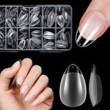 Unghie finte corte Ballerina 120 pezzi Colla su 12 misure Unghie artificiali corte Gel morbido Copertura completa Punte per unghie per unghie corte in gel S