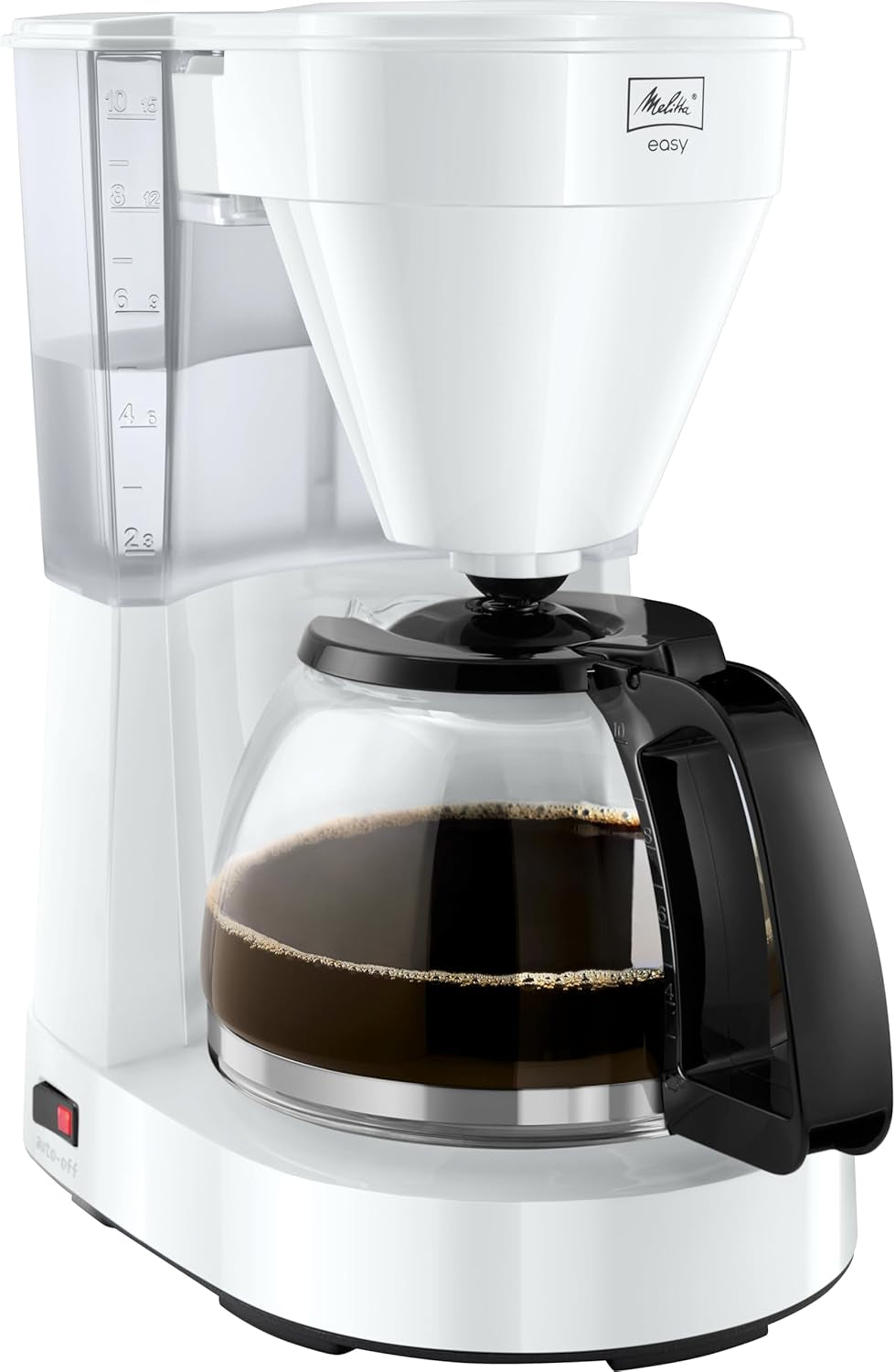 Melitta Easy – Macchina per caffè espresso con filtro e caraffa in vetro, fino a 10 tazze di caffè, nera