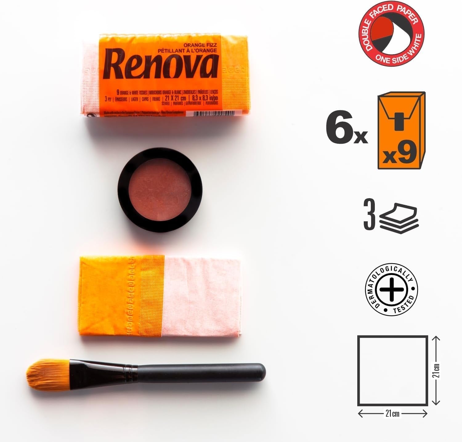 Fazzoletti tascabili RENOVA ORANGE FIZZ 6 confezioni
