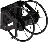 Avvolgitubo Relaxdays, avvolgitubo con manovella, per tubo da 60 m, acciaio, AxLxP: 41,5 x 54 x 45 cm, nero