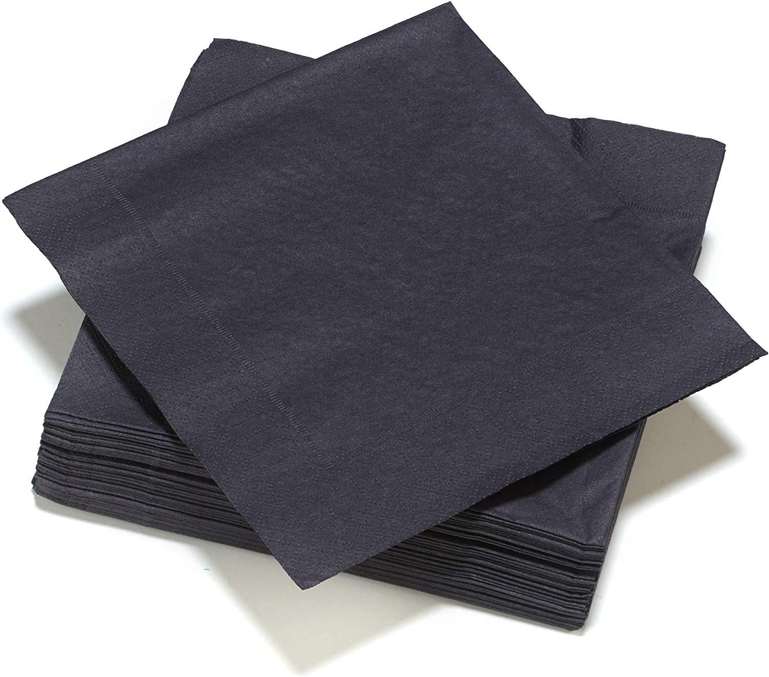 - Tovaglioli fibra di seta - Nero - Tovaglioli di carta certificata Fsc® - Riciclabile e biodegradabile - Misura 40 X 40 Cm - 3 strati - 40 tovaglioli