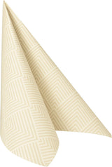 Papstar, 50 tovaglioli "ROYAL Collection" piega 1/4 40 Cm X 40 Cm champagne "Elegance", #86497