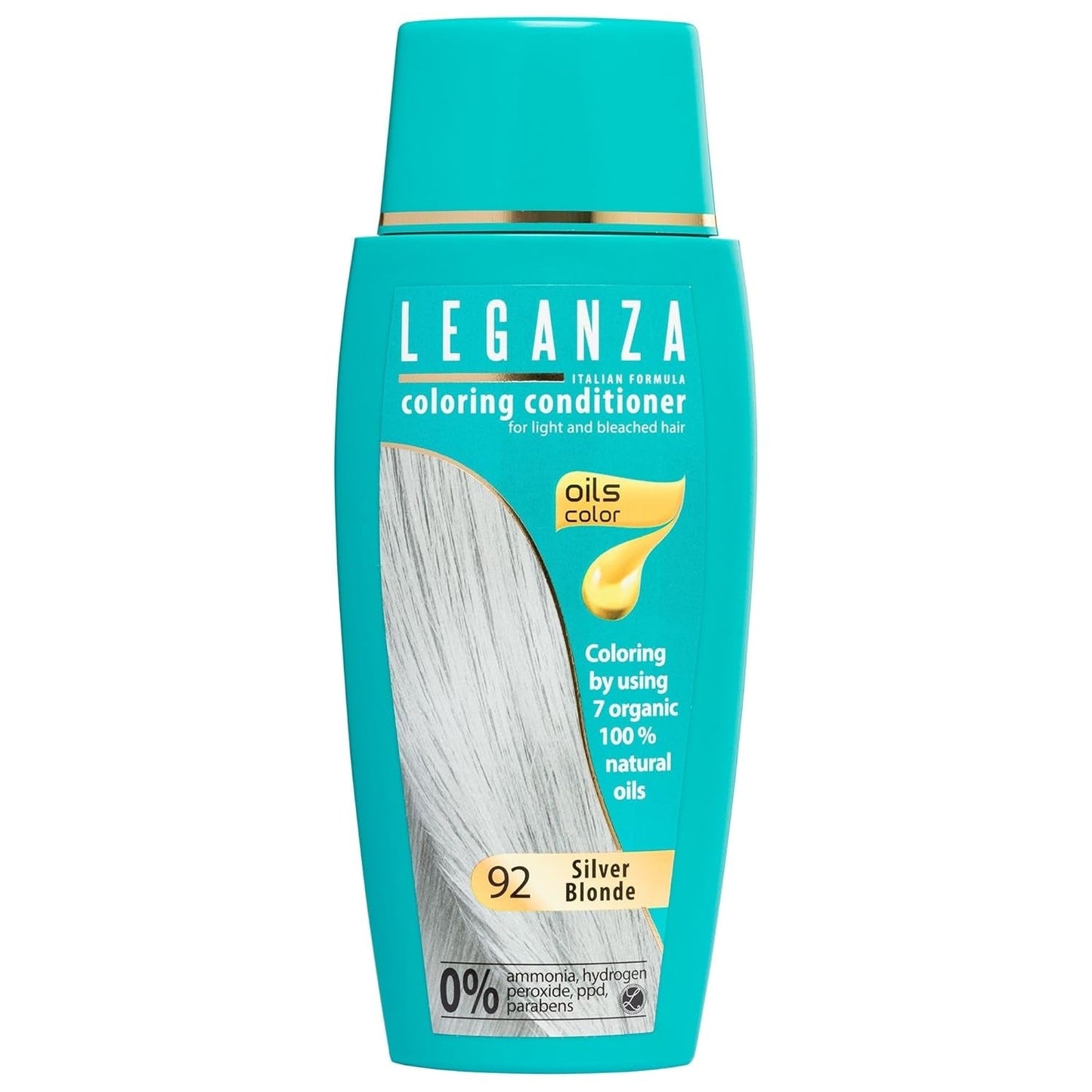 Leganza Balsamo Naturale Tintura Per Capelli Colore 71 Café Latte | Tintura per capelli senza ammoniaca | Arricchito con 7 oli naturali | Tintura Per Capelli Naty Shop 92 Biondo Argento 150 ml