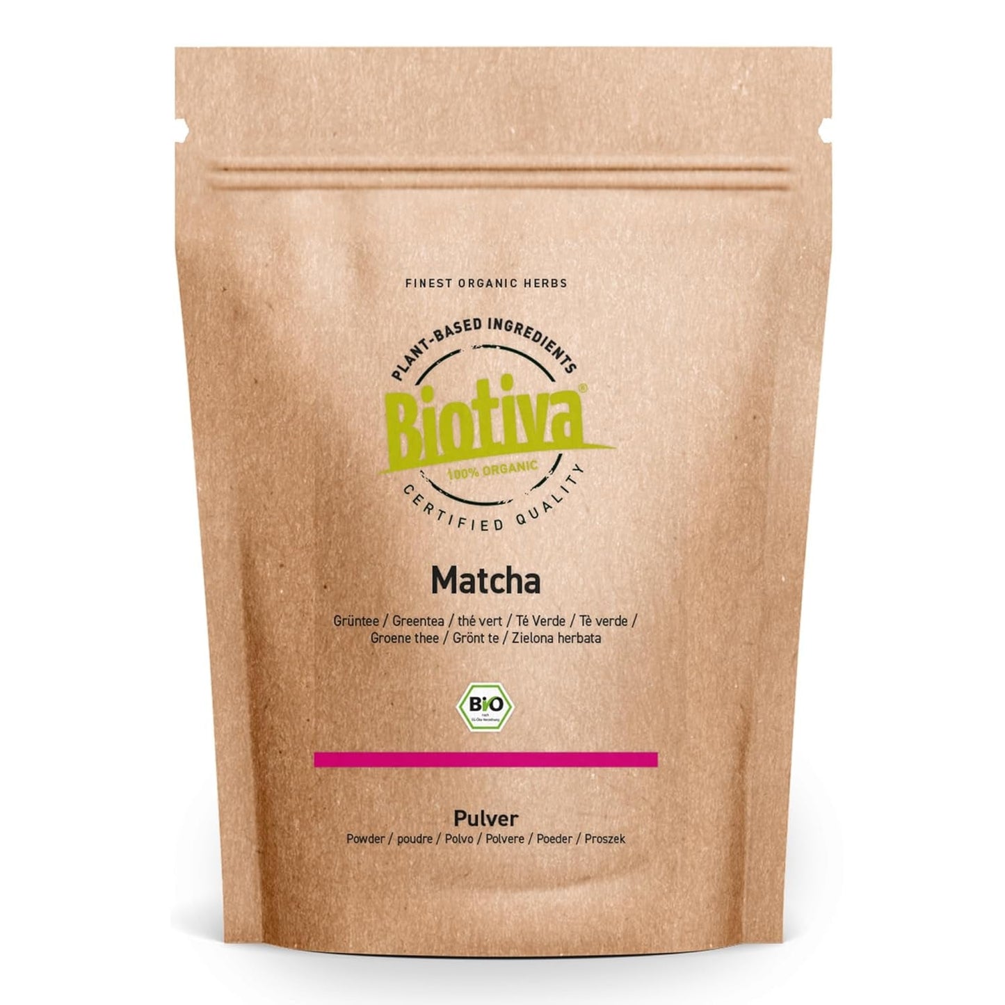 Tè Matcha Biologico 100g - Polvere Matcha Originale - Frullati di tè e latte - Matcha biologico di altissima qualità dal Giappone - Imbottigliato e controllato in Germania - Biotiva