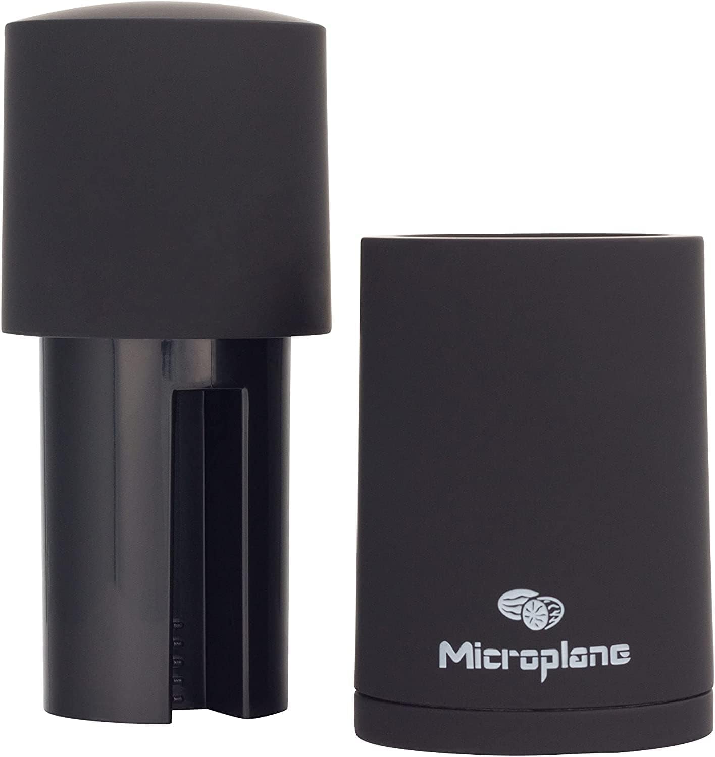 Macinaspezie Microplane Nero per Noce Moscata, Cannella, Fava Tonka, Pepe Lungo e Altre Spezie Secche Macina e Macinini Naty Shop