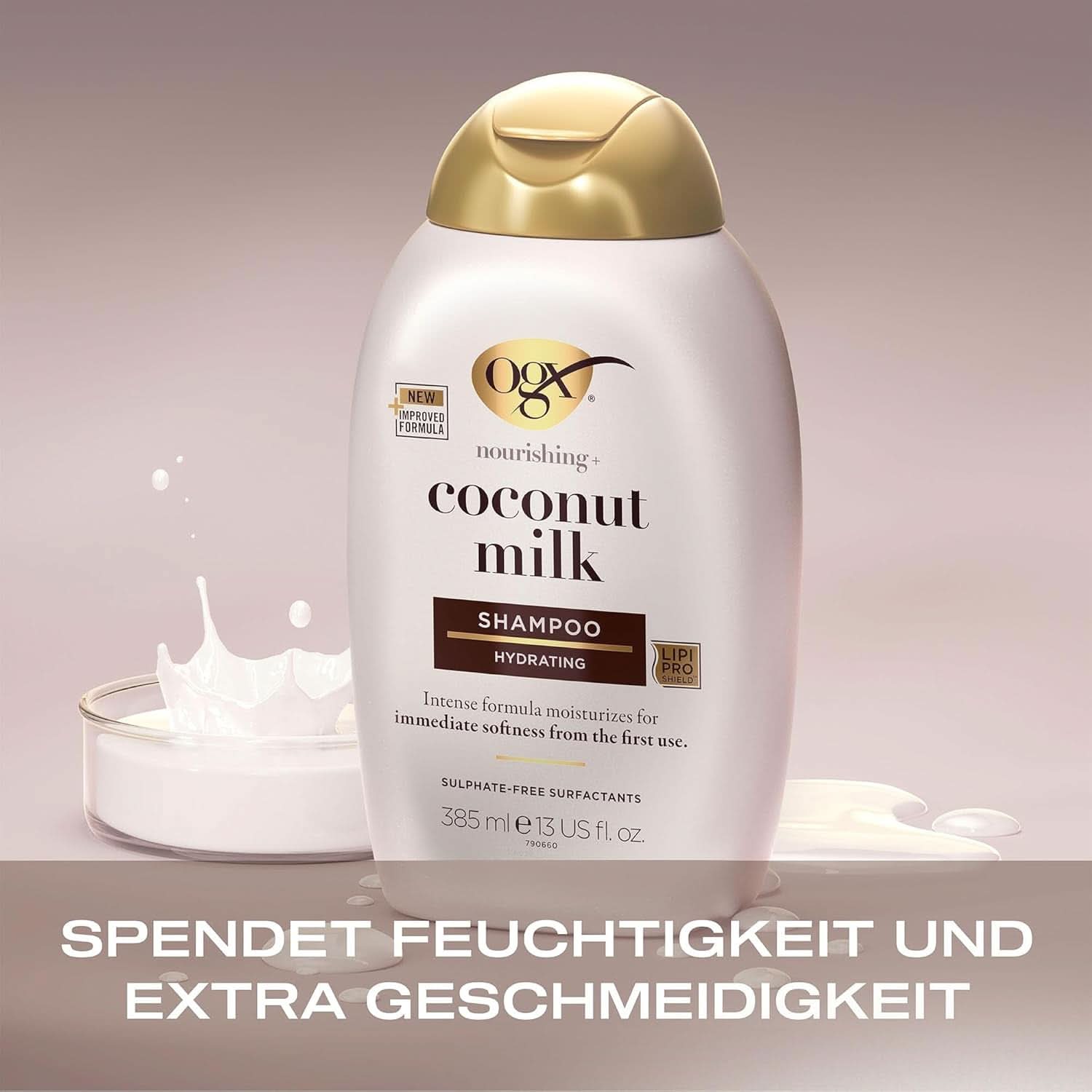 Shampoo al latte di cocco OGX (385 ml), effetto idratante Doccia e bagno Naty Shop