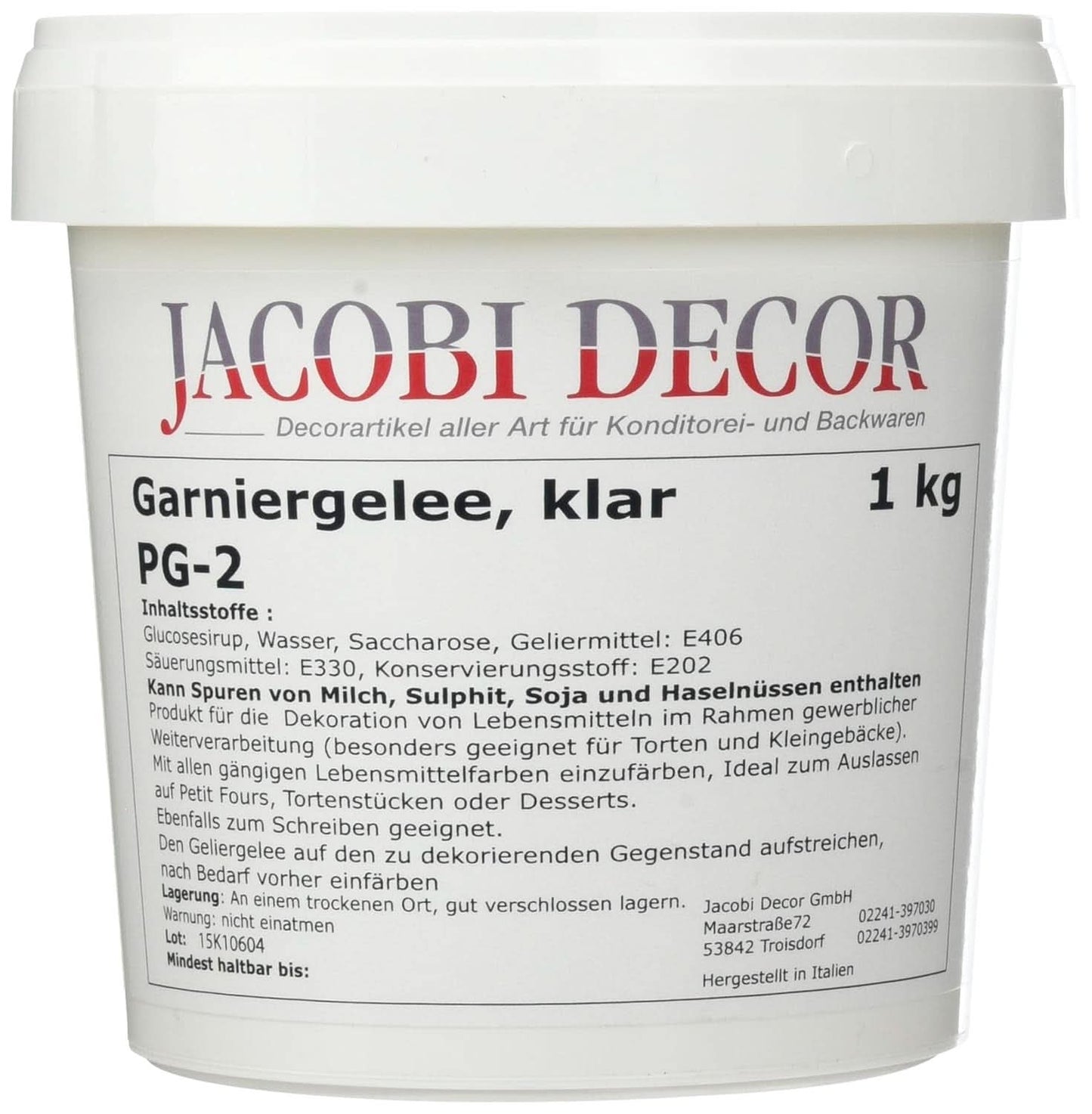 Glassa Fredda a Specchio, Trasparente, 1 Kg Naty Shop Glasse e Decori