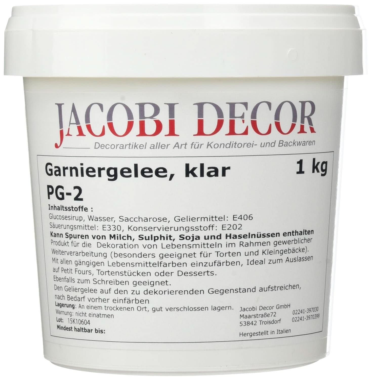 Glassa Fredda a Specchio, Trasparente, 1 Kg Naty Shop Glasse e Decori