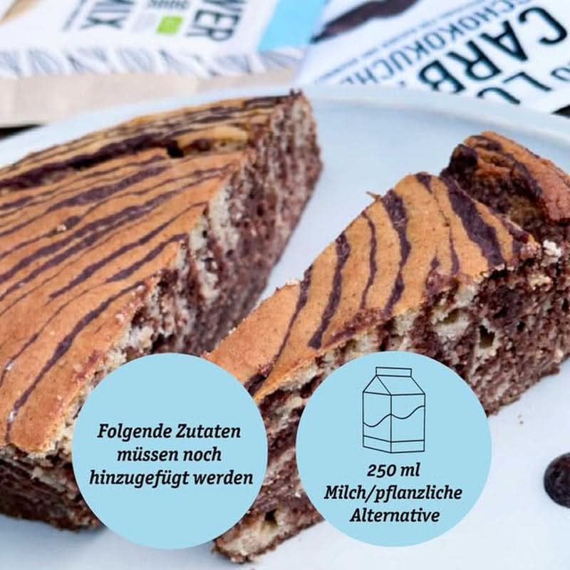 MISCELA PER TORTA ALLA VANIGLIA A BASSO CARBONE - preparato per torte o pancake biologico, senza glutine, ricco di proteine ​​Naty Shop Kitchen