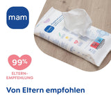 MAM Assorbenti Igienici Confezione da 3 (3 x 24 Pezzi), Salviette Detergenti per Dispositivi Medici e Accessori per Neonati, Assorbenti Igienici Antibatterici e Anti Virus