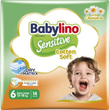 Pannolini per bambini sensibili, taglia 6, extra large (13-18 kg), 114 pannolini