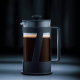 Caffettiera Bodum CREMA (sistema French Press, filtro permanente in acciaio inossidabile, tappo di sicurezza, 0,5 litri) nera