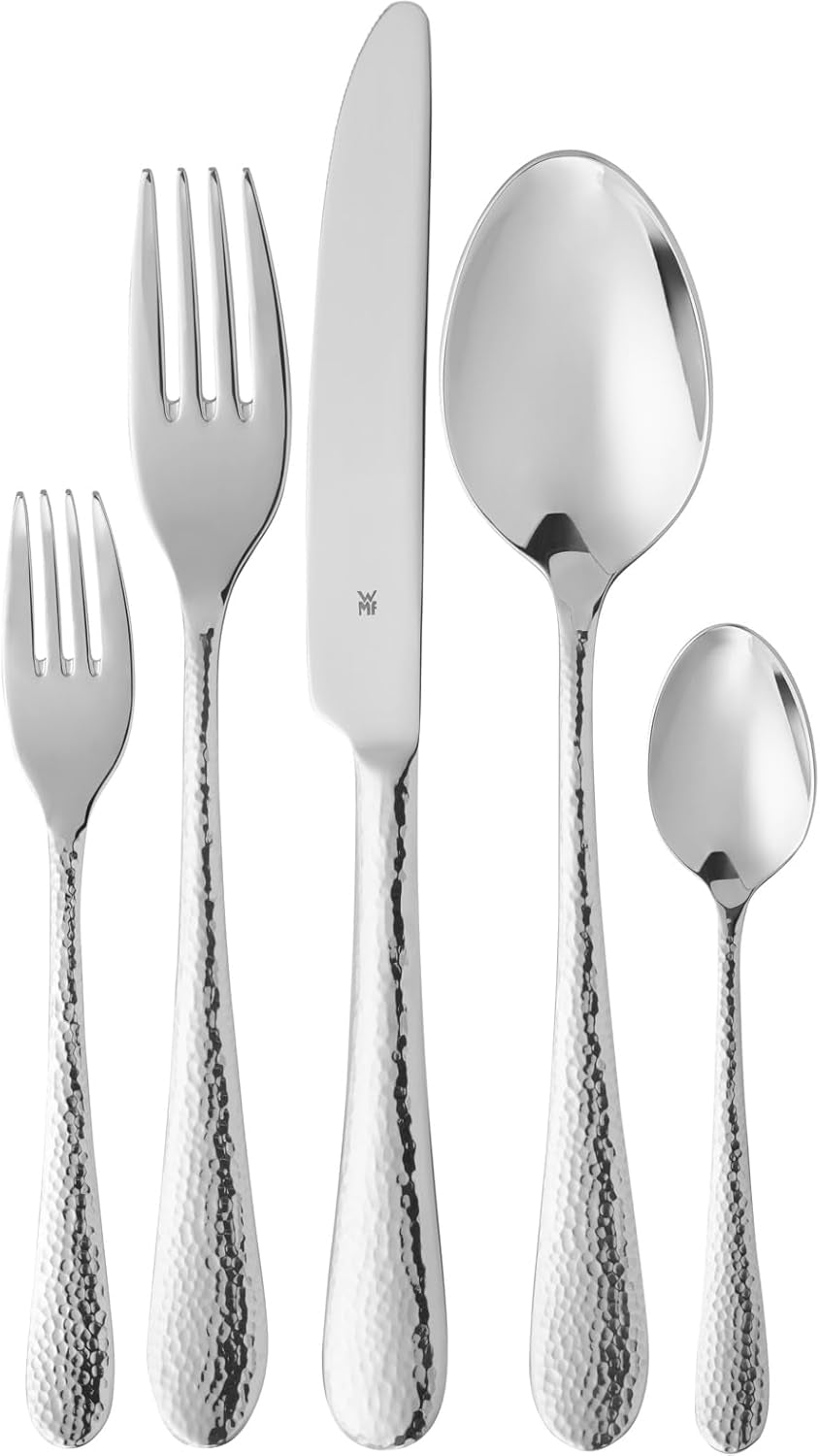 WMF Servizio posate Sitello per 6 persone, Cromargan, set posate 30 pezzi, coltelli monoblocco Kitchen Naty Shop