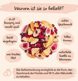 Albicocche liofilizzate BRIX | Albicocche secche al naturale 85 g | Great Taste Award per la frutta secca, essiccata | Prodotti disidratati Naty Shop, senza OGM, senza glutine, vegani e con vitamine conservate