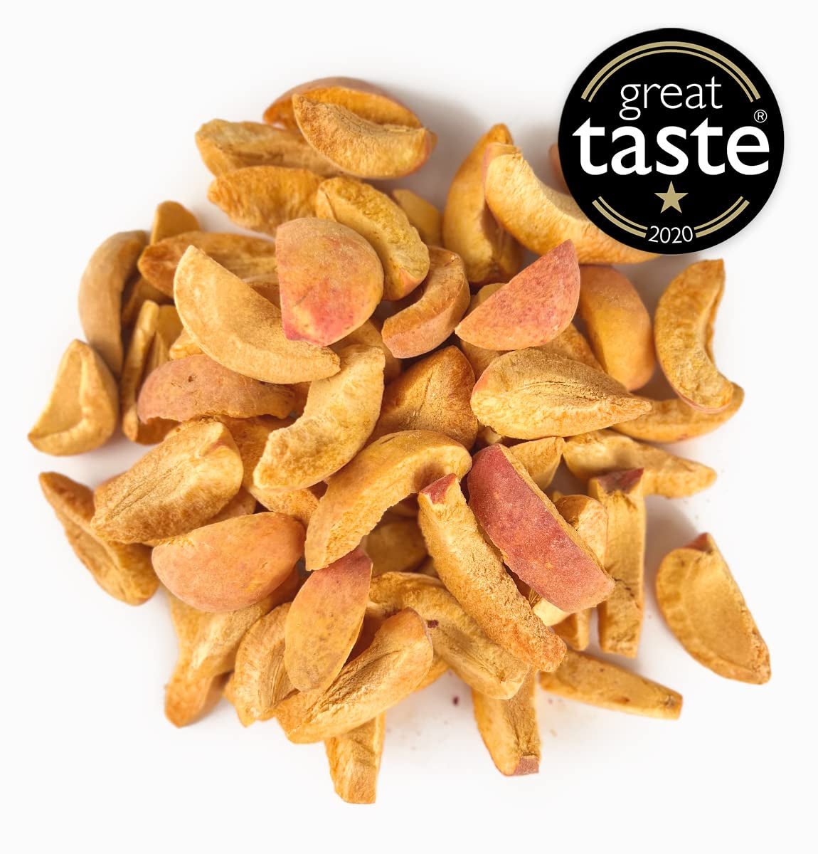 Albicocche liofilizzate BRIX | Albicocche secche al naturale 85 g | Great Taste Award per la frutta secca, essiccata | Prodotti disidratati Naty Shop, senza OGM, senza glutine, vegani e con vitamine conservate