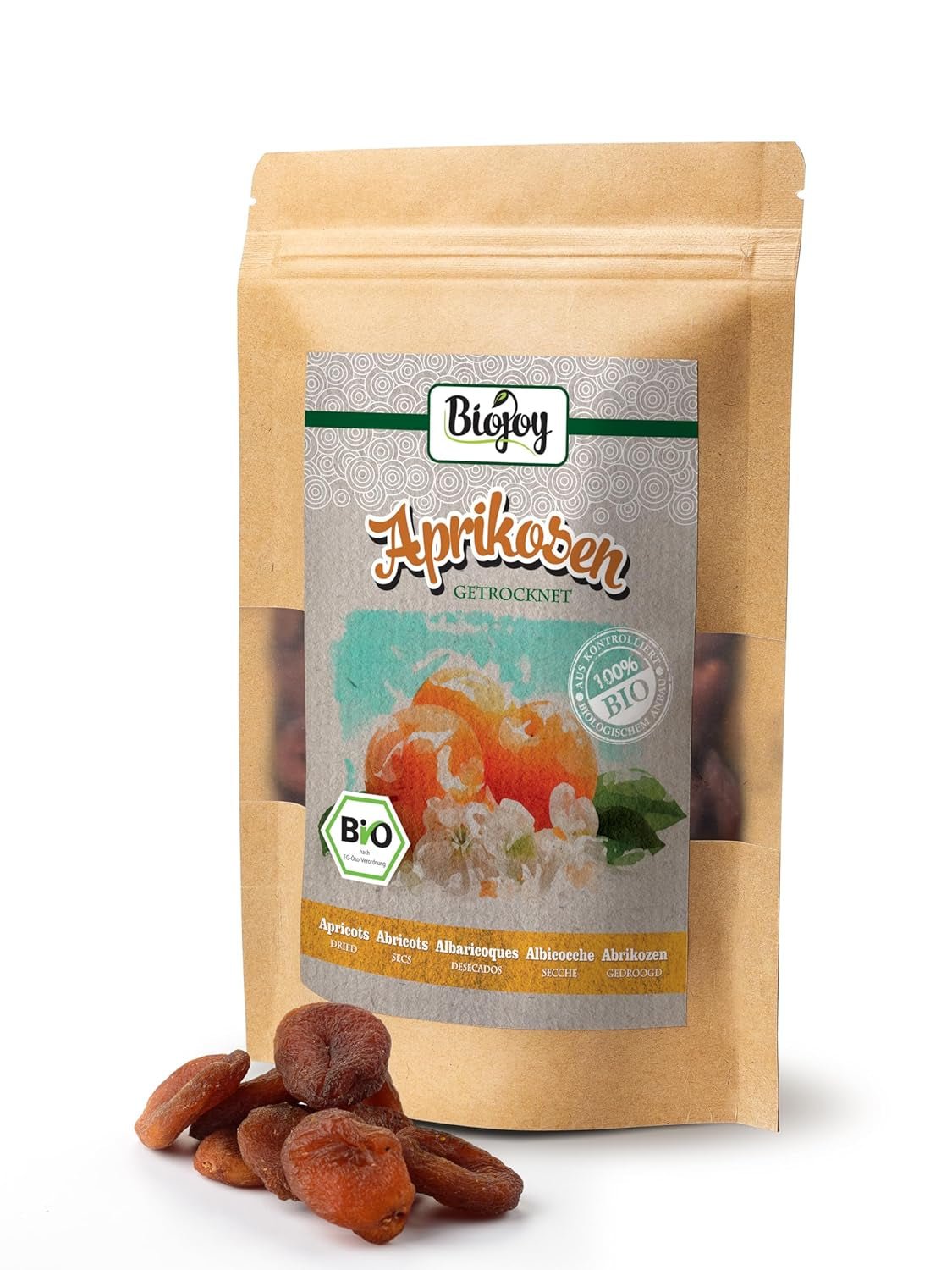 Albicocche secche Biojoy (500 g), non solforate Prodotti disidratati Il mio negozio