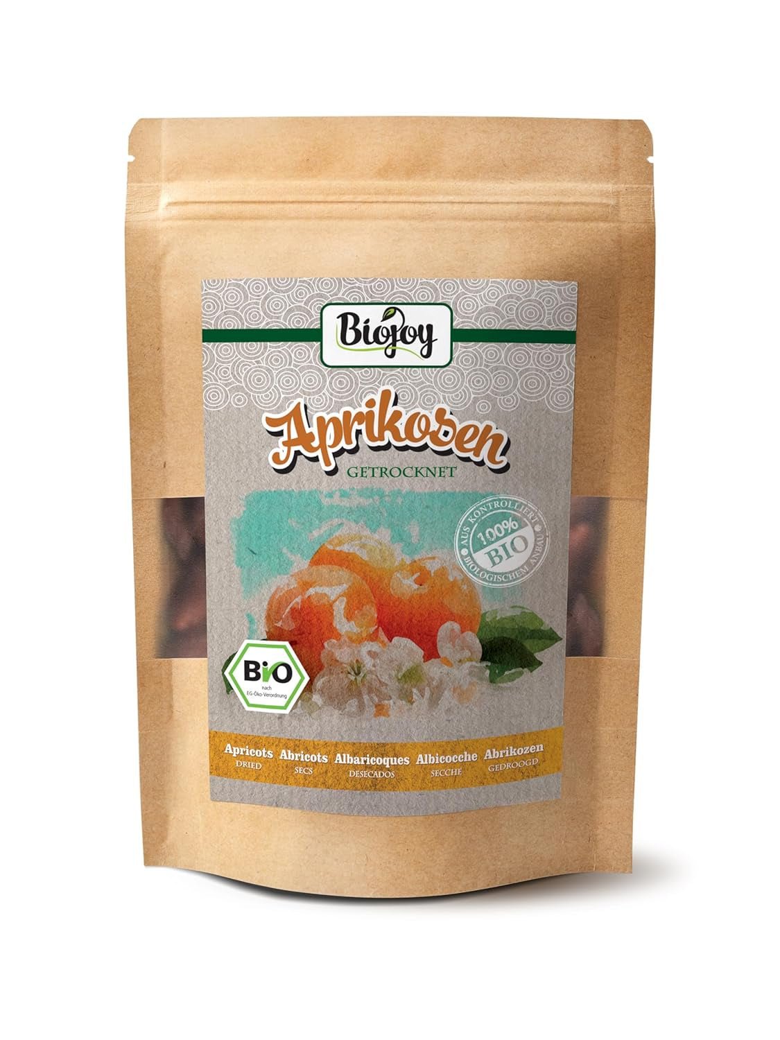 Albicocche secche Biojoy (500 g), non solforate Prodotti disidratati Il mio negozio 500 G