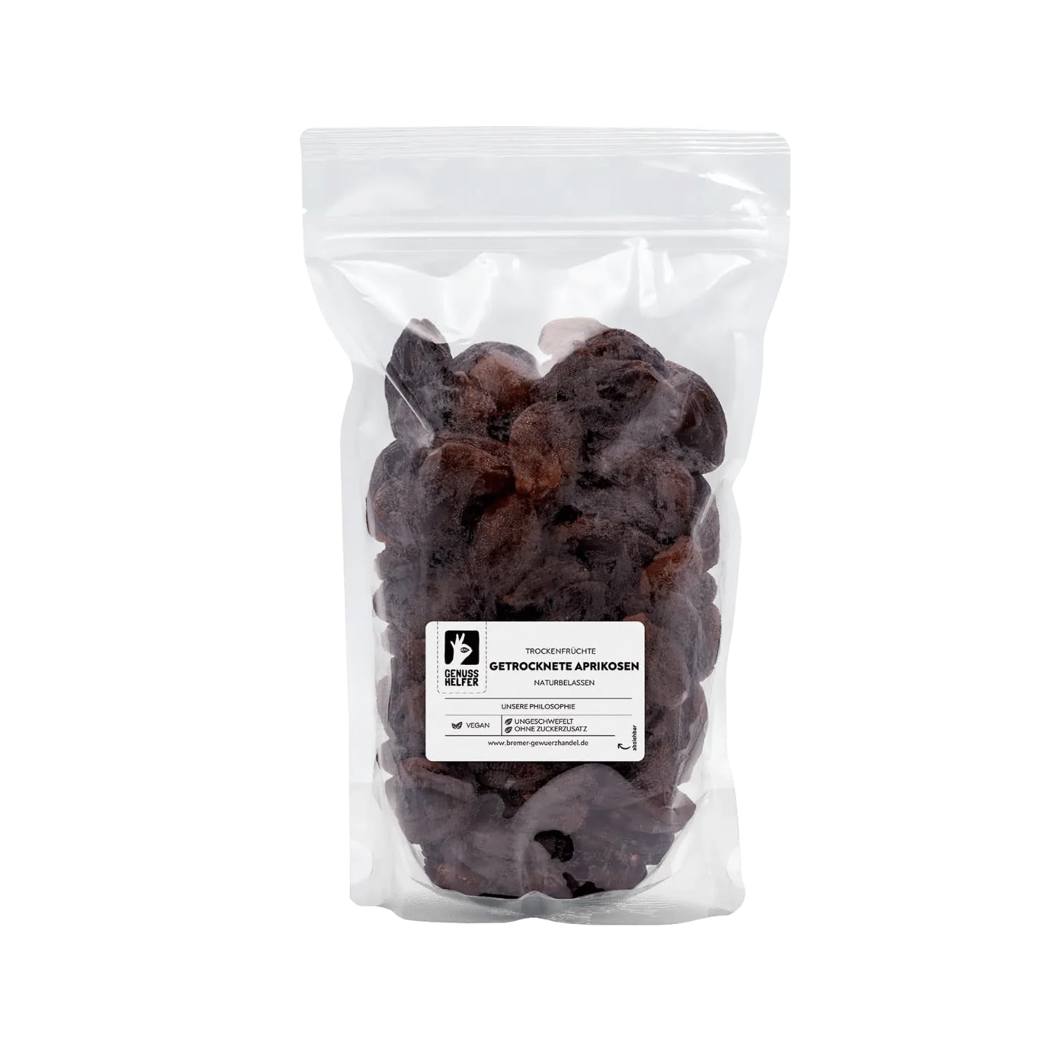 Albicocche secche Bremer Gewürzhandel, frutta secca senza zuccheri aggiunti e non solforata, 1kg Naty Shop prodotti disidratati 1kg (1 confezione)