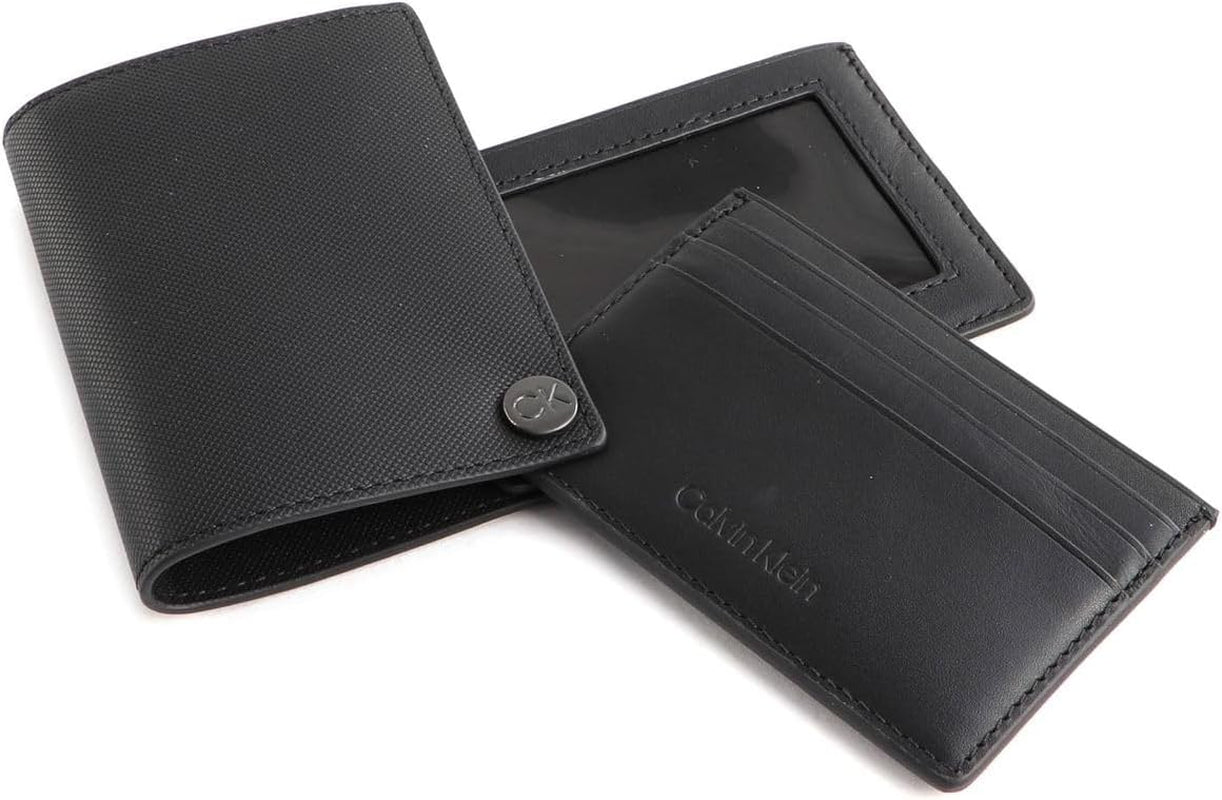 Calvin Klein CK CLEAN PQ COVERED CARDholder Portafoglio da uomo, nero (Ck Black), OS Wallet Uomo Naty Shop
