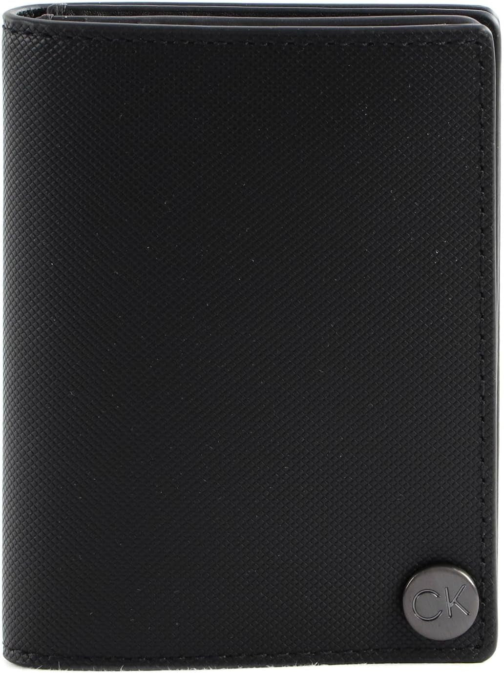 Calvin Klein CK CLEAN PQ COVERED CARDholder Portafoglio da uomo, nero (Ck Black), OS Wallet Uomo Naty Shop