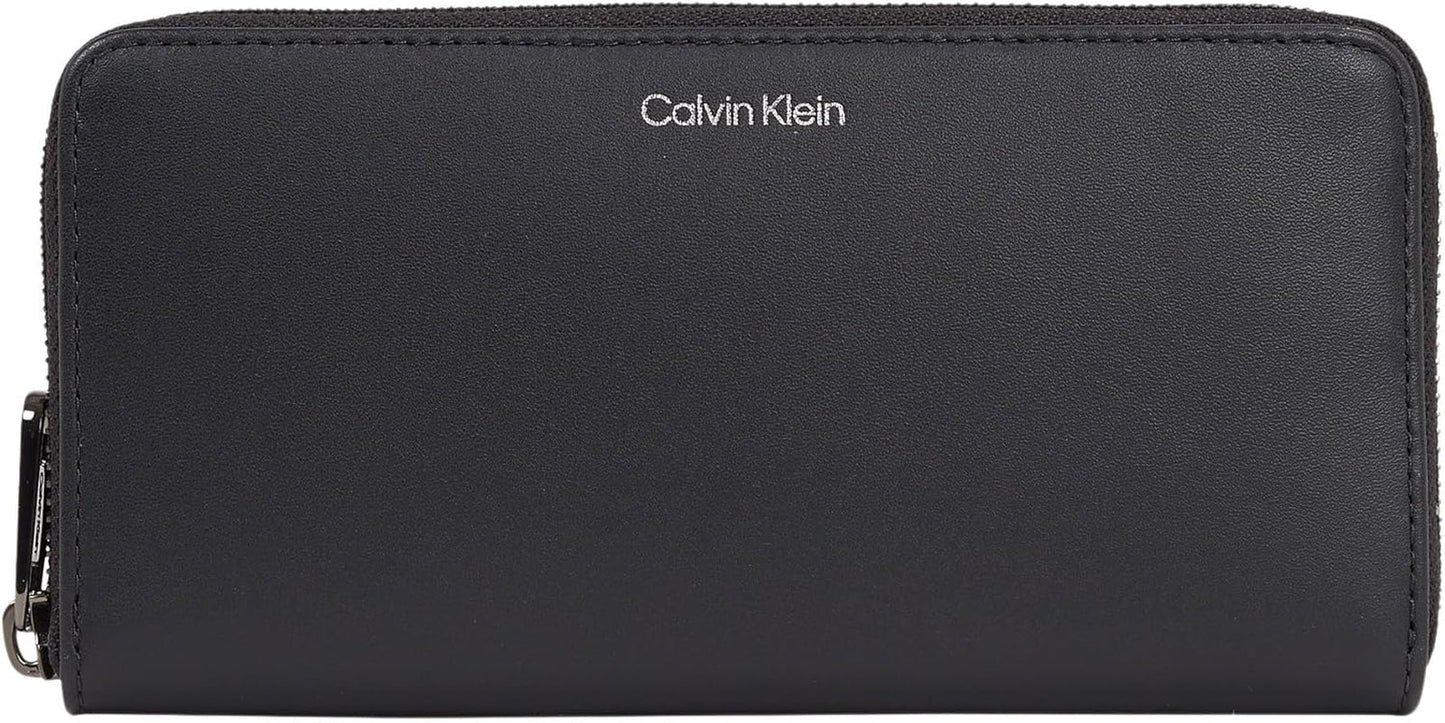 Portafoglio da uomo Calvin Klein CK CONCISE LONG ZIP AROUND, Nero (Ck Black), Portafoglio da uomo OS Naty Shop Titolo predefinito