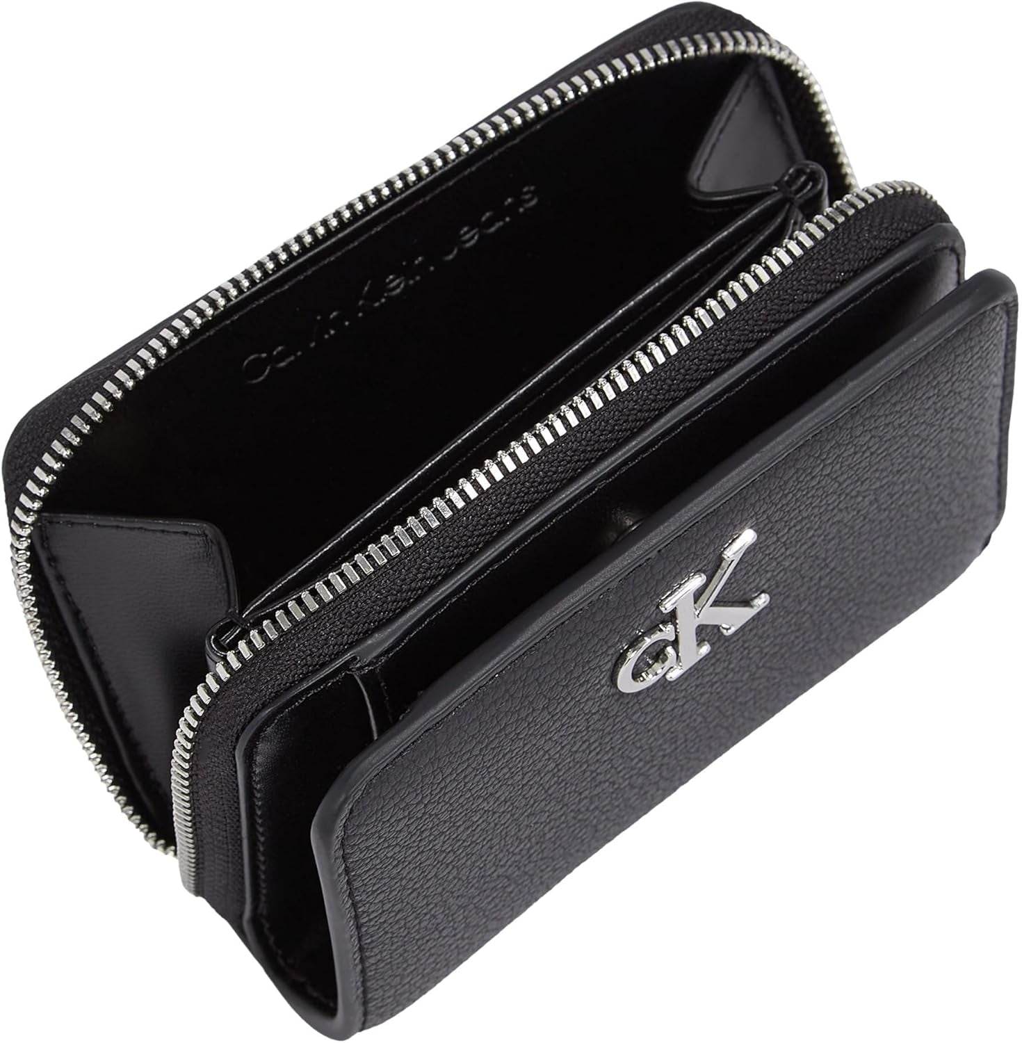 Calvin Klein Minimal Monogram Zip Around Portafoglio Klein da donna, Nero (Black), Taglia unica Naty Shop Portafoglio da donna