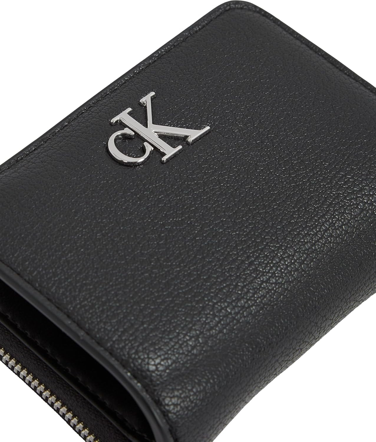 Calvin Klein Minimal Monogram Zip Around Portafoglio Klein da donna, Nero (Black), Taglia unica Naty Shop Portafoglio da donna