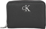 Calvin Klein Portafoglio da donna Minimal Monogram Zip Around Klein, Nero (Black), Taglia unica Portafoglio Donna Naty Shop Titolo predefinito