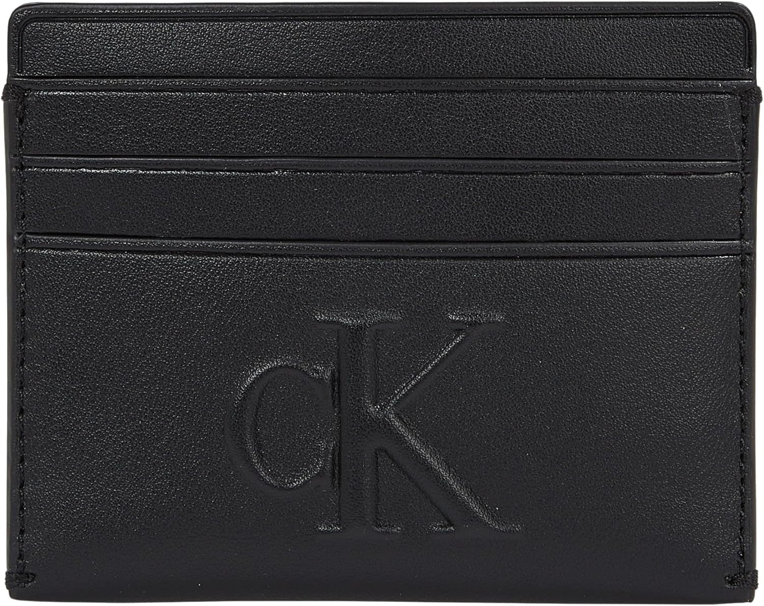 Calvin Klein Ladies Sculpted Cardcase 6cc Portacarte Portafoglio da donna Naty Shop Na Black Os