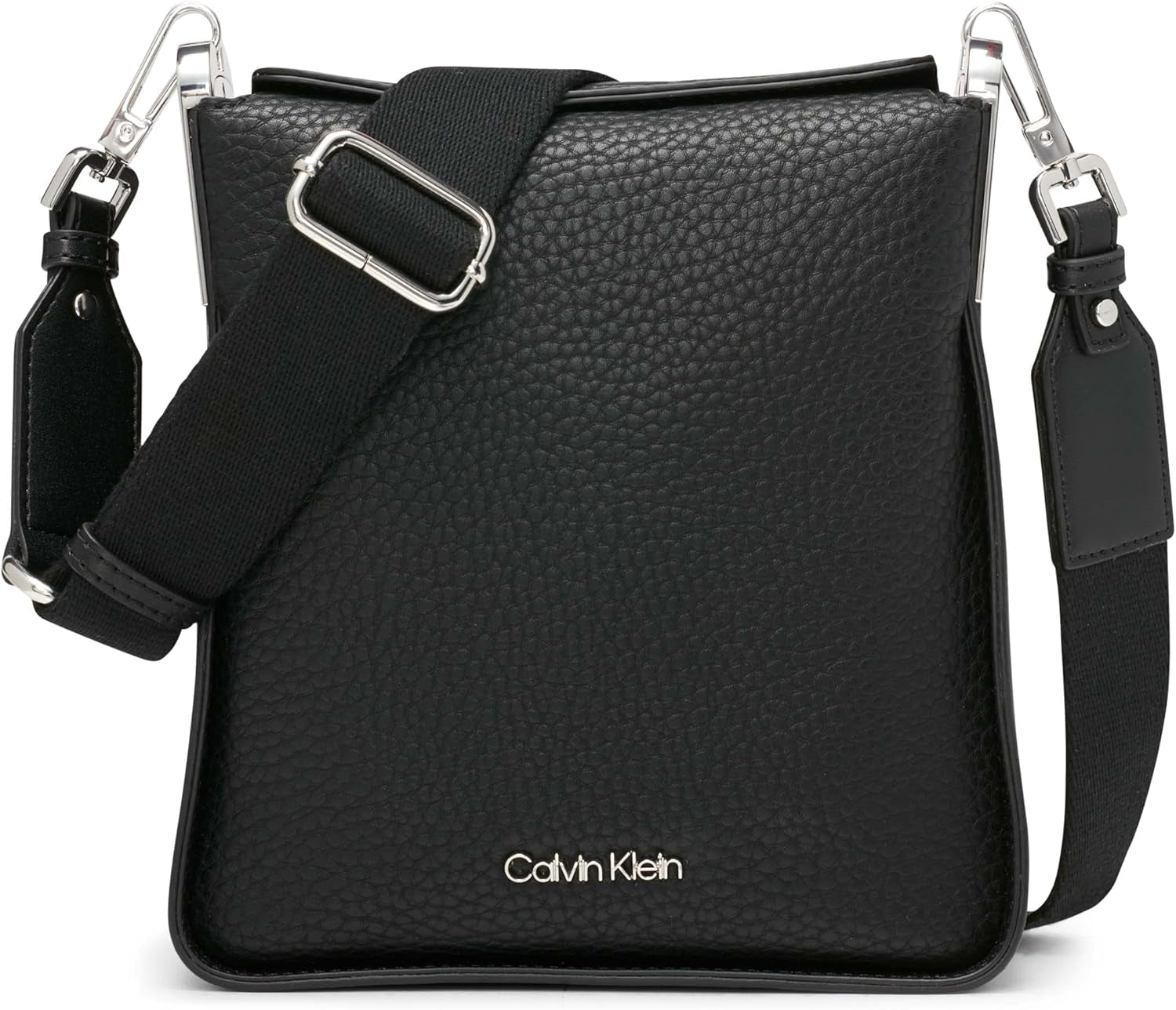 Calvin Klein, la borsa a tracolla Klein Fay North/South Naty Shop Borse da donna Colori nero / argento