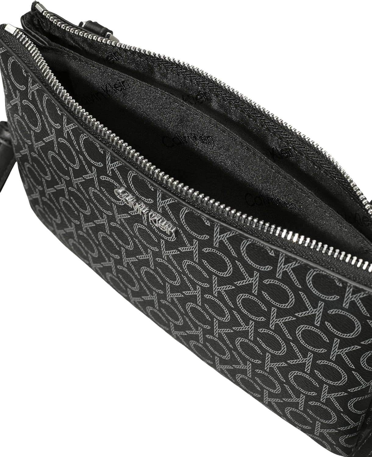 Borsa a tracolla da donna Calvin Klein Ck Must Klein, Nero (Black Mono), Borse da donna a misura naturale Naty Shop