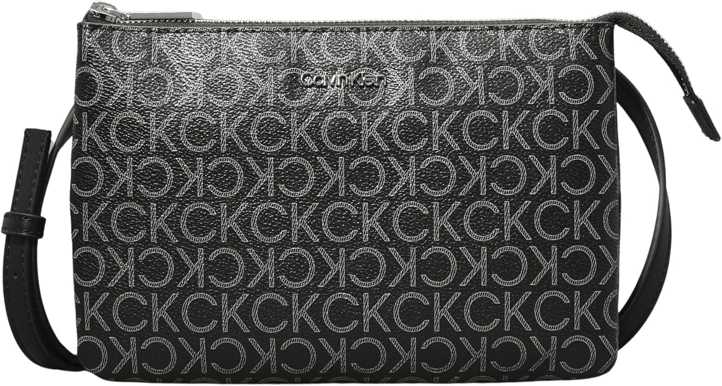 Calvin Klein Ck Must Klein Borsa a tracolla da donna, Nero (Black Mono), Borse a grandezza naturale Donna Naty Shop Default Title