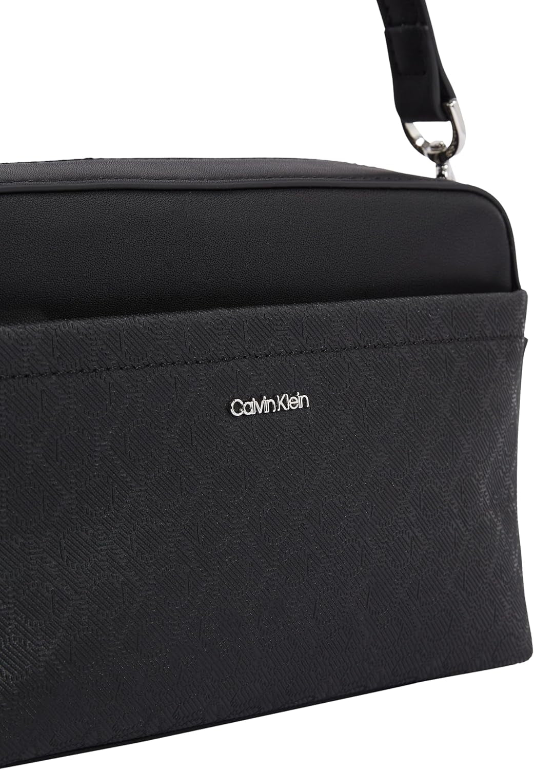 Calvin Klein Borsa a tracolla da donna Must Camera Bag Mono Wide Strap Strap, Nero (Ck Black), a grandezza naturale Borse da donna Naty Shop