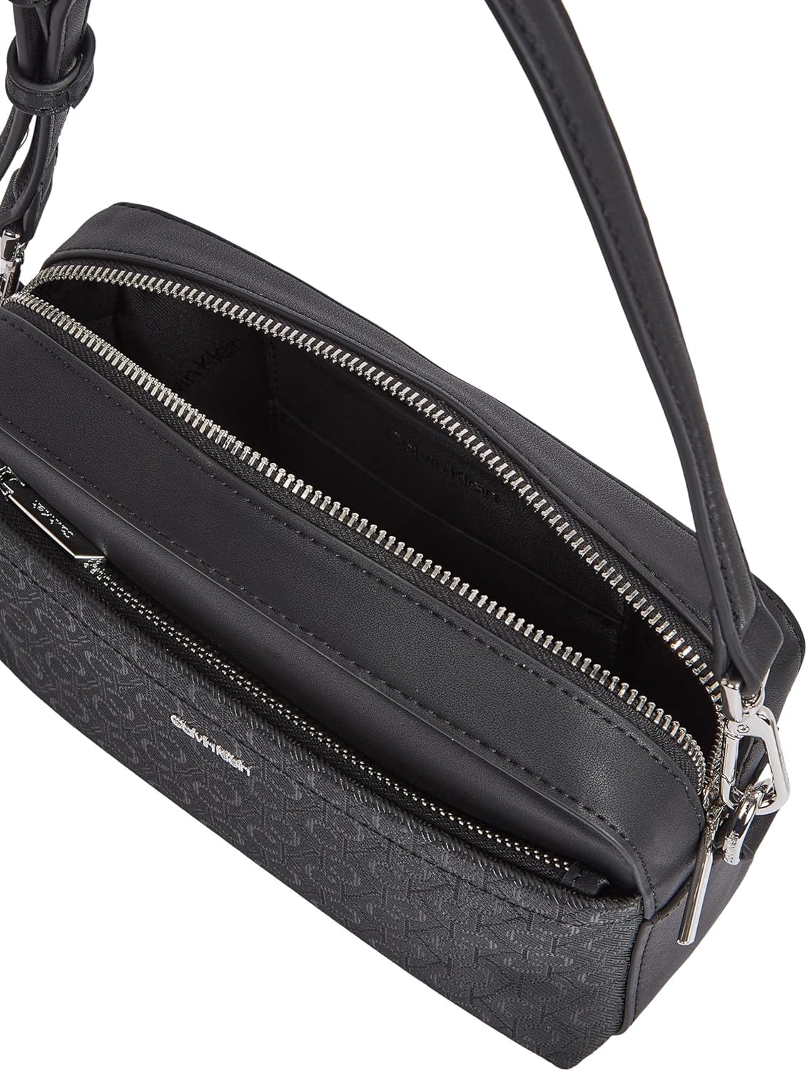 Calvin Klein Borsa a tracolla da donna Must Camera Bag Mono Wide Strap Strap, Nero (Ck Black), a grandezza naturale Borse da donna Naty Shop