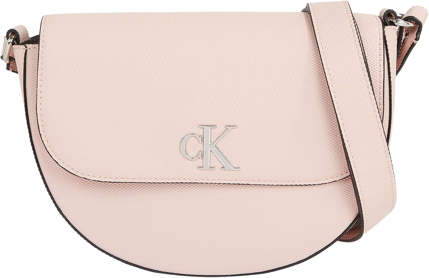 Calvin Klein Jeans Borsa a tracolla Minimal Monogram Saddle Bag Klein Borse Donna Naty Shop Rosa (Pale Conch)