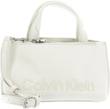 Calvin Klein Ladies Ck Set Mini Tote K60k610167 Borsa tote Donna Borse Naty Shop Bianco (Dark Ecru)