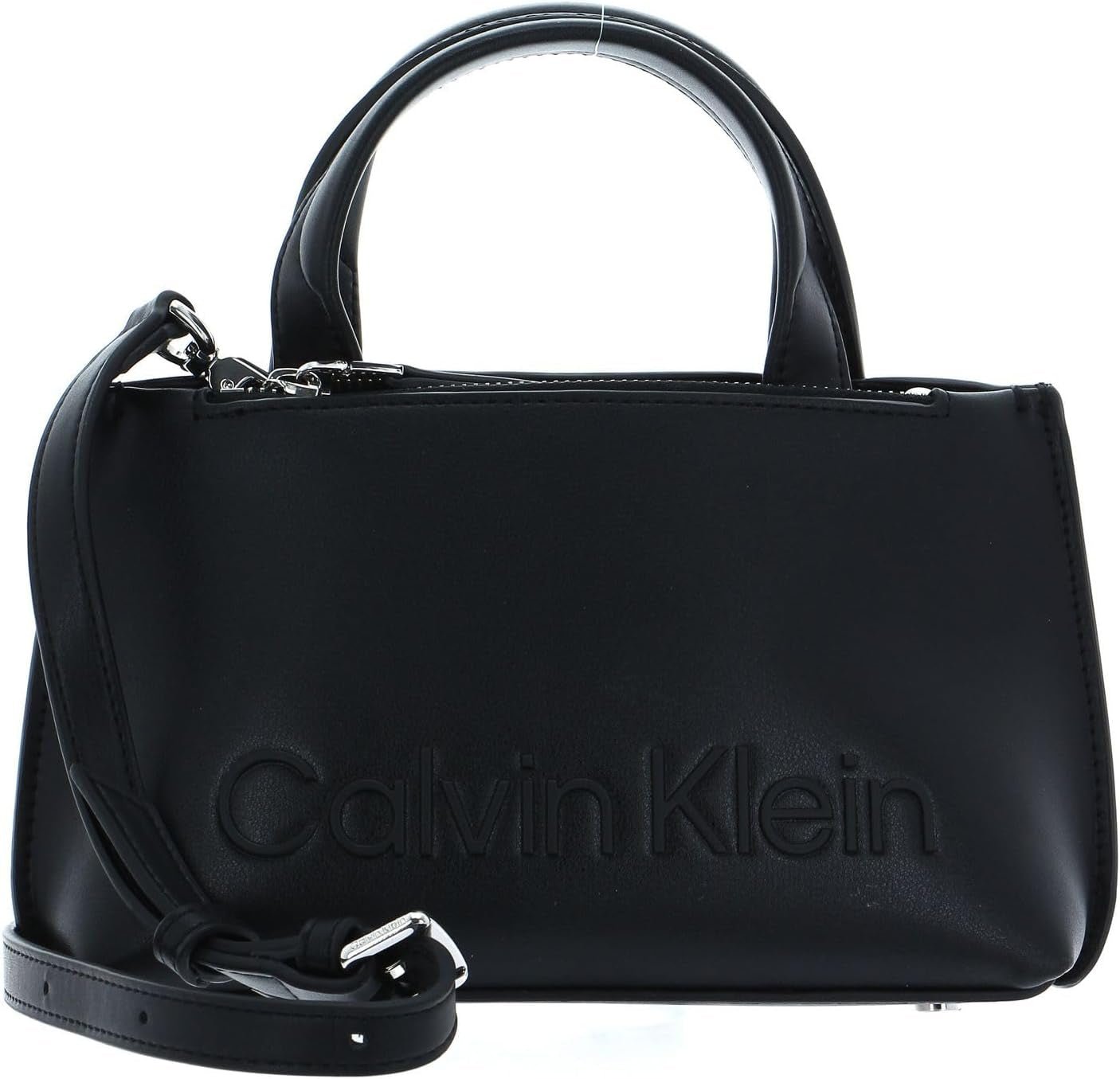 Calvin Klein Ladies Ck Set Mini Tote K60k610167 Borsa tote Donna Borse Naty Shop Nero (Ck Black)