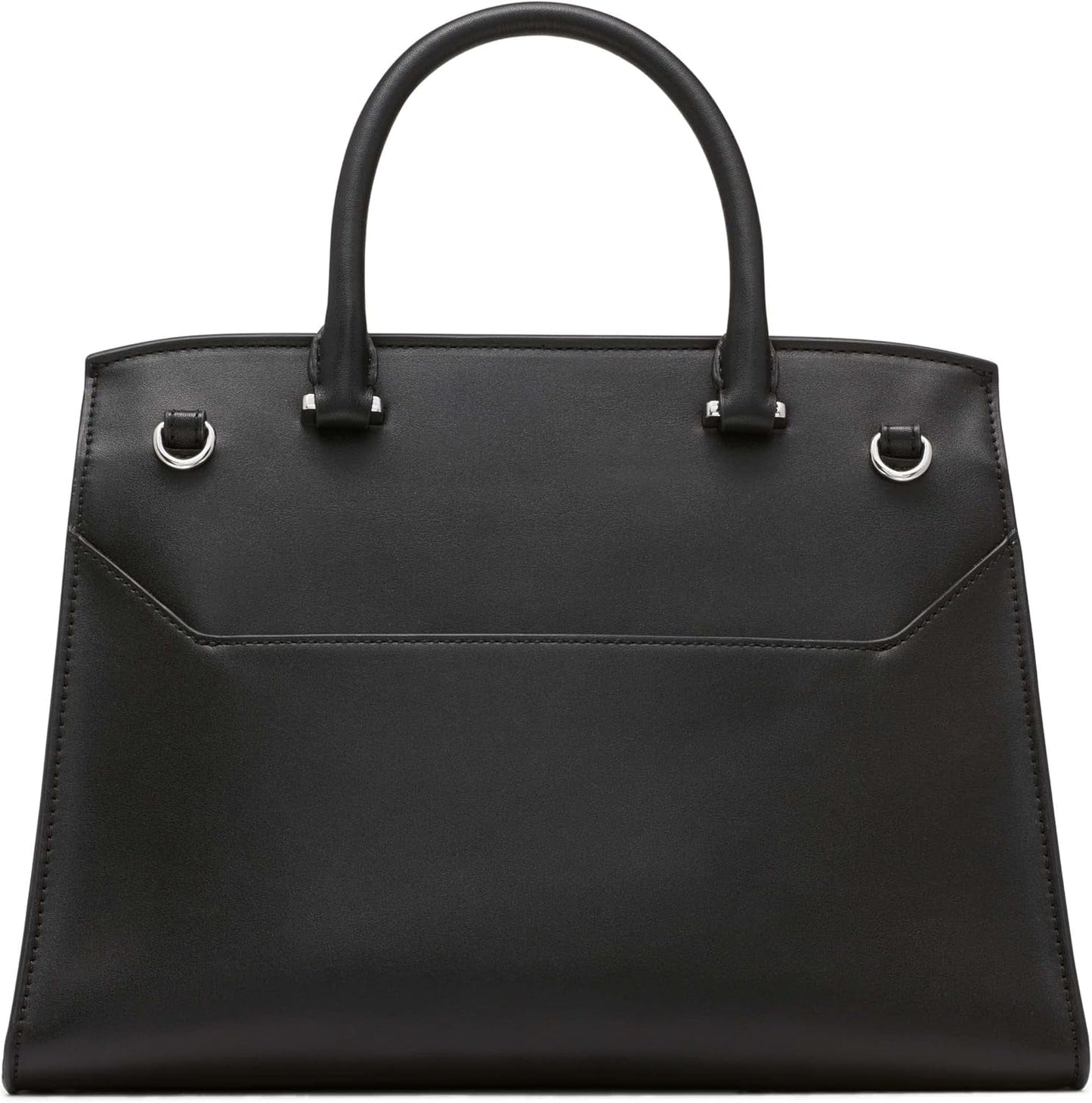 Calvin Klein Borsa a mano Turn Lock da donna - 2 in 1, Pelle vegana, Borsa a tracolla Becky Turnlock con 3 tasche, Nero/Argento Borse donna Naty Shop