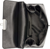 Calvin Klein Borsa a mano Turn Lock da donna - 2 in 1, Pelle vegana, Borsa a tracolla Becky Turnlock con 3 tasche, Nero/Argento Borse donna Naty Shop