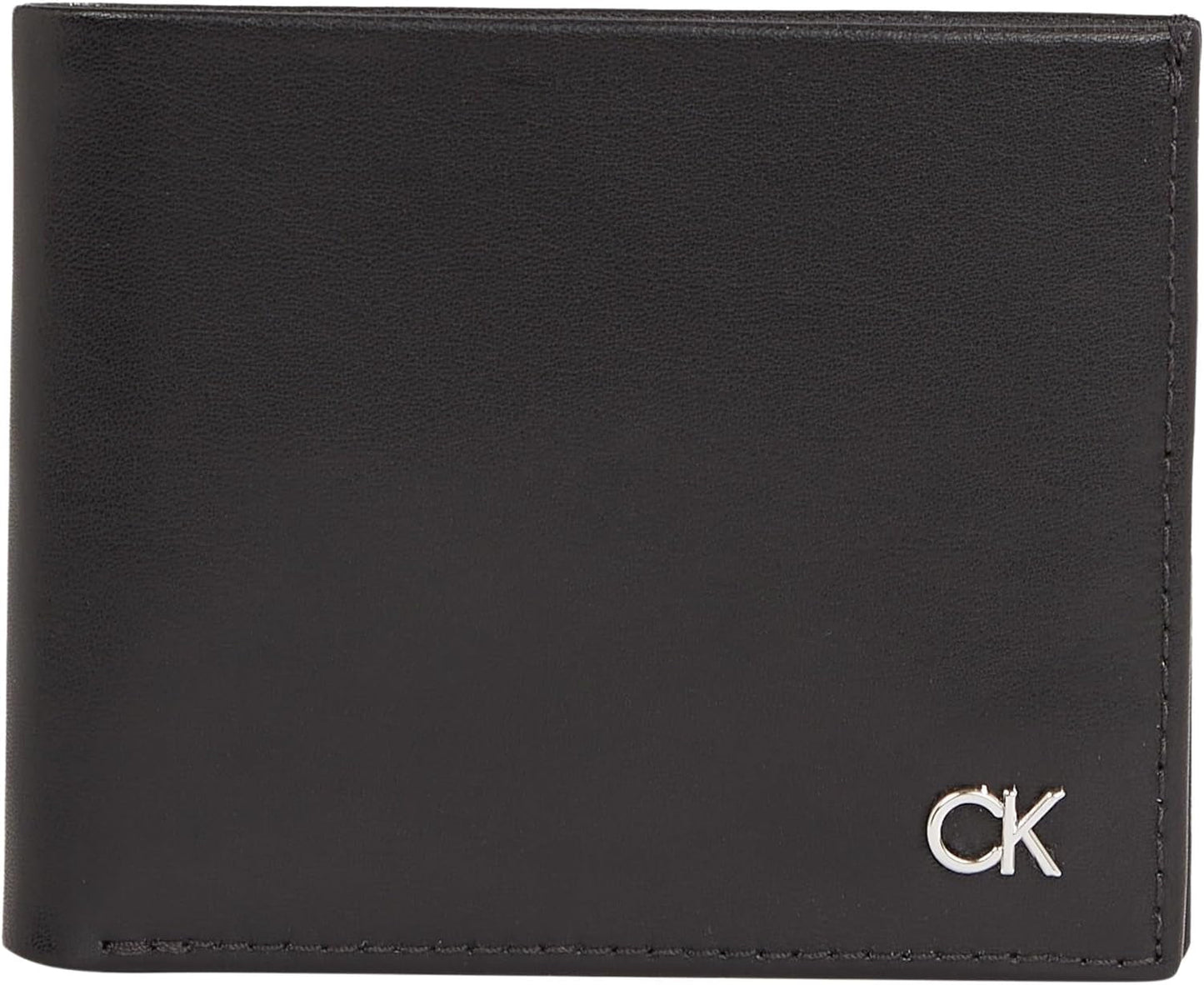 Calvin Klein METAL CK BIFOLD 6CC W/BILL Portafoglio da uomo, Nero (Ck Black), OS Portafoglio da uomo Naty Shop Titolo predefinito