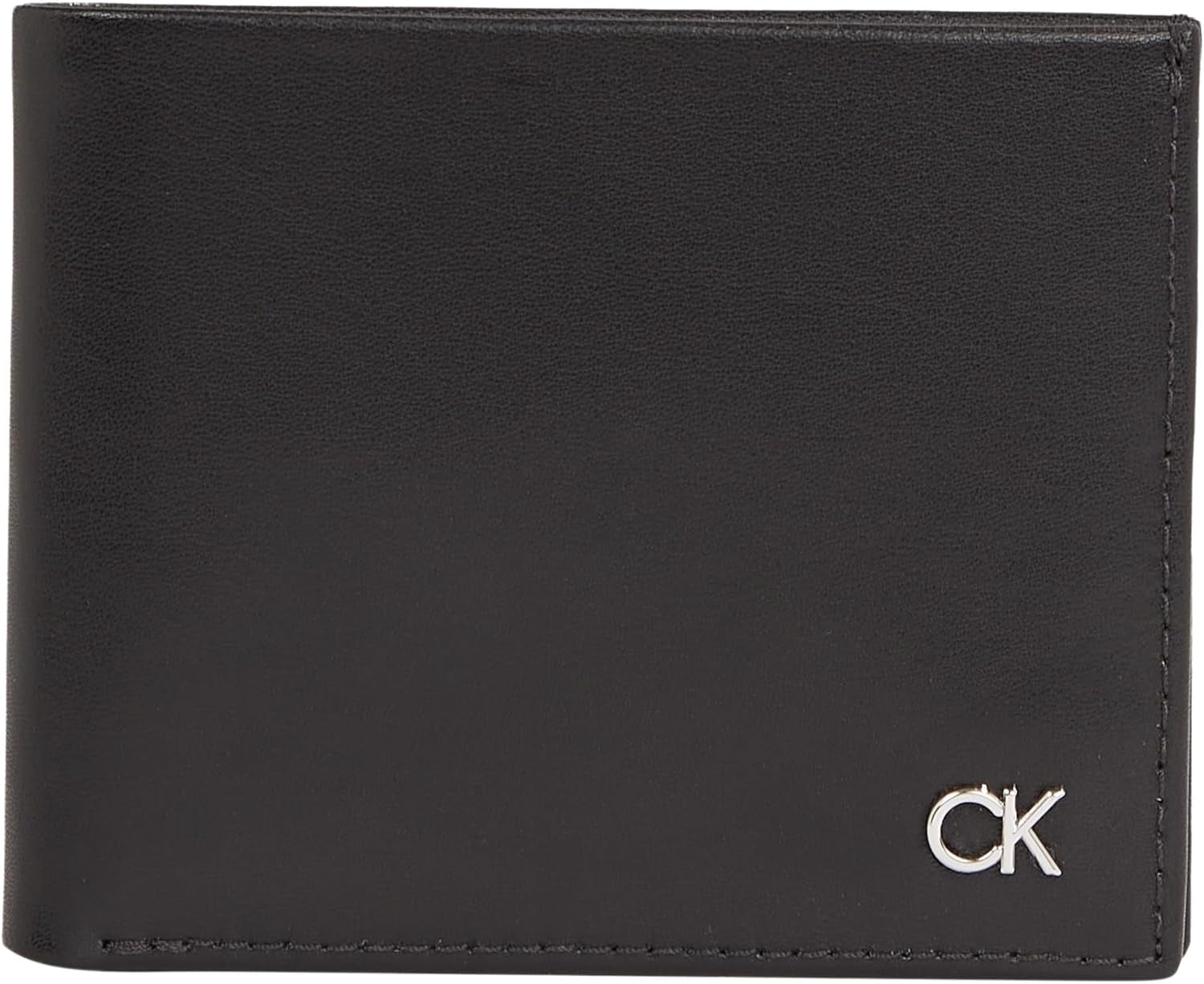 Calvin Klein METAL CK BIFOLD 6CC W/BILL Portafoglio da uomo, Nero (Ck Black), OS Portafoglio da uomo Naty Shop Titolo predefinito
