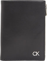Calvin Klein METAL CK TRIFOLD 6CC W/DETACH C Portafoglio da uomo, Nero (Ck Black), OS Portafoglio da uomo Naty Shop Titolo predefinito