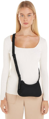 Calvin Klein Crossbody Klein Zipper Borsa a tracolla, Nero (Ck Black), Dimensioni naturali Borse da donna Naty Shop