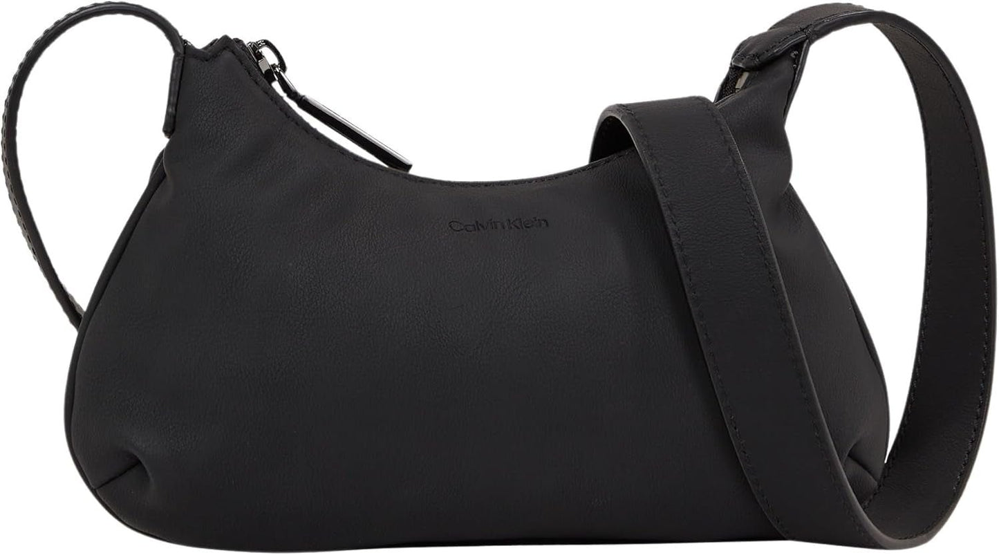 Calvin Klein Crossbody Borsa a tracolla Klein con cerniera, Nero (Ck Black), Borse a grandezza naturale da donna Naty Shop Titolo predefinito