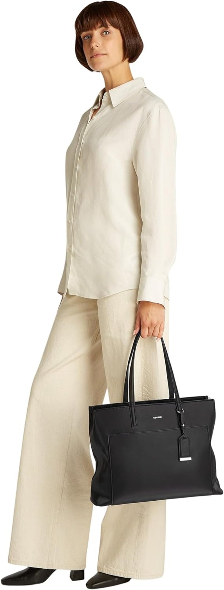 Calvin Klein Shopper Donna Must Medium con cerniera, Nero (Ck Black), Taglia unica Borse Donna Naty Shop